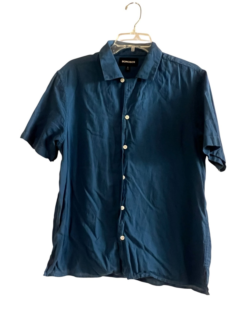 Bonobos Men's Short Sleeve Button-Down Shirt — Deep Blue